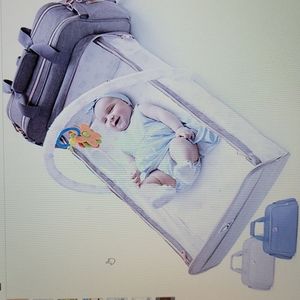 Confachi 4in1 convertible travel baby diaper bag bassinet changing pad New…